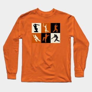 Cricket, hit for six, cricket lover deluxe design Long Sleeve T-Shirt